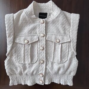 Christian Lacroix Ivory Textured Vest